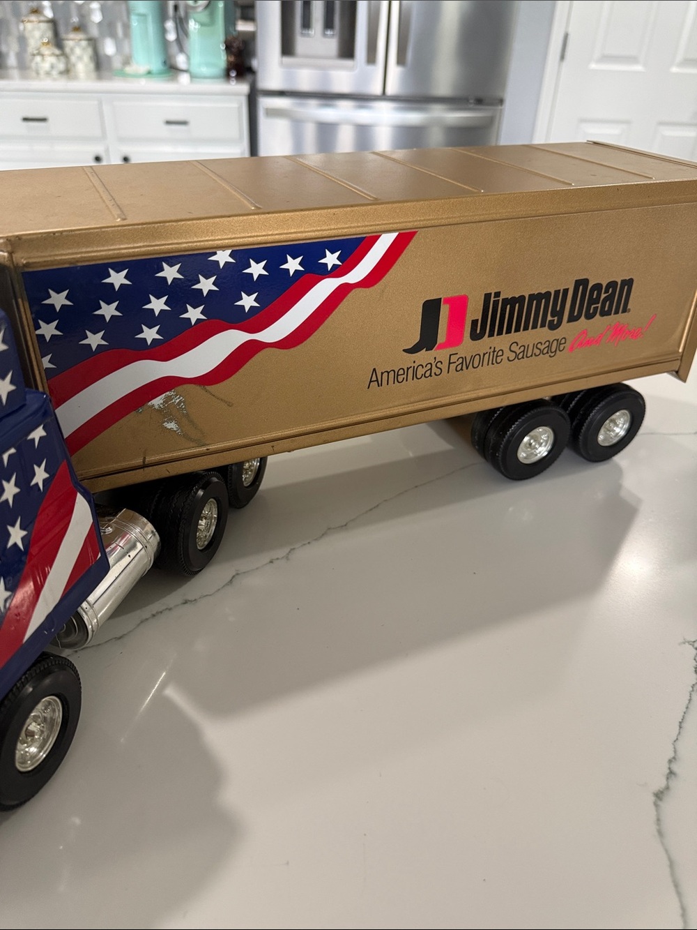 Jimmy Dean Blue & Gold Toy Semi-Truck - Picture 4 of 6